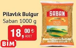 SABAN PİLAVLIK BULGUR 1000 G